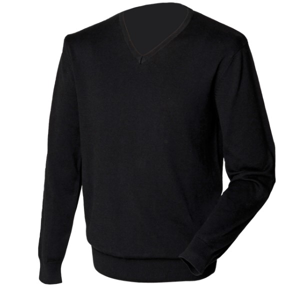 Henbury Quarter Zip Jumper Black