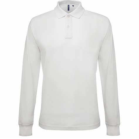 Mens Classic Longsleeve Polo Shirt White