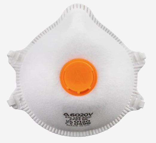 6020V Disposable Valved Respirator White