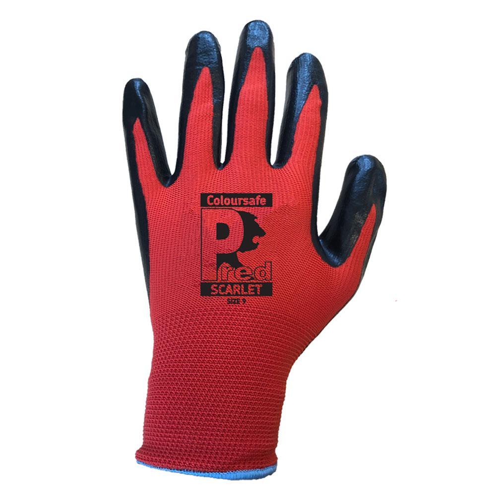 Pred Scarlet Smooth Liner Gloves Red 10pk