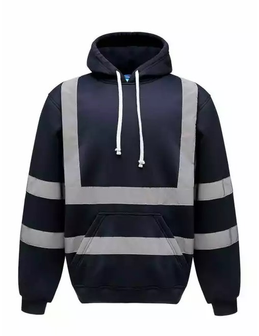 Yoko Pullover Hi Vis Hoodie Navy