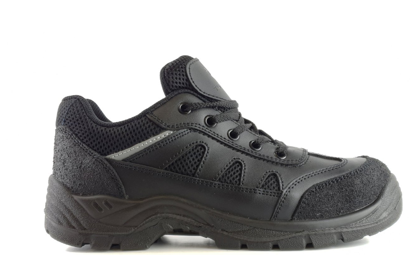 Onyx Leather Safety Trainer Black