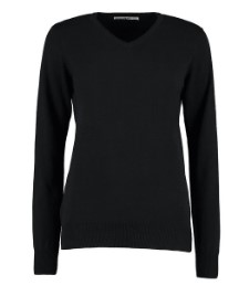 Ladies Classic Fit Arundel V-Neck Long Sleeve Sweater Black