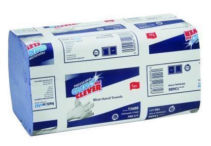 C & C Katrin Hand Towel ZZ 1ply Blue