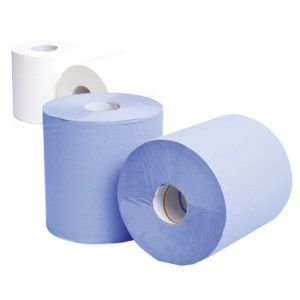 Essentials Centrefeed Roll 1ply Blue