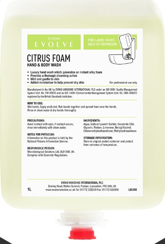 Citrus Foam Hand & Body Wash Cartridge
