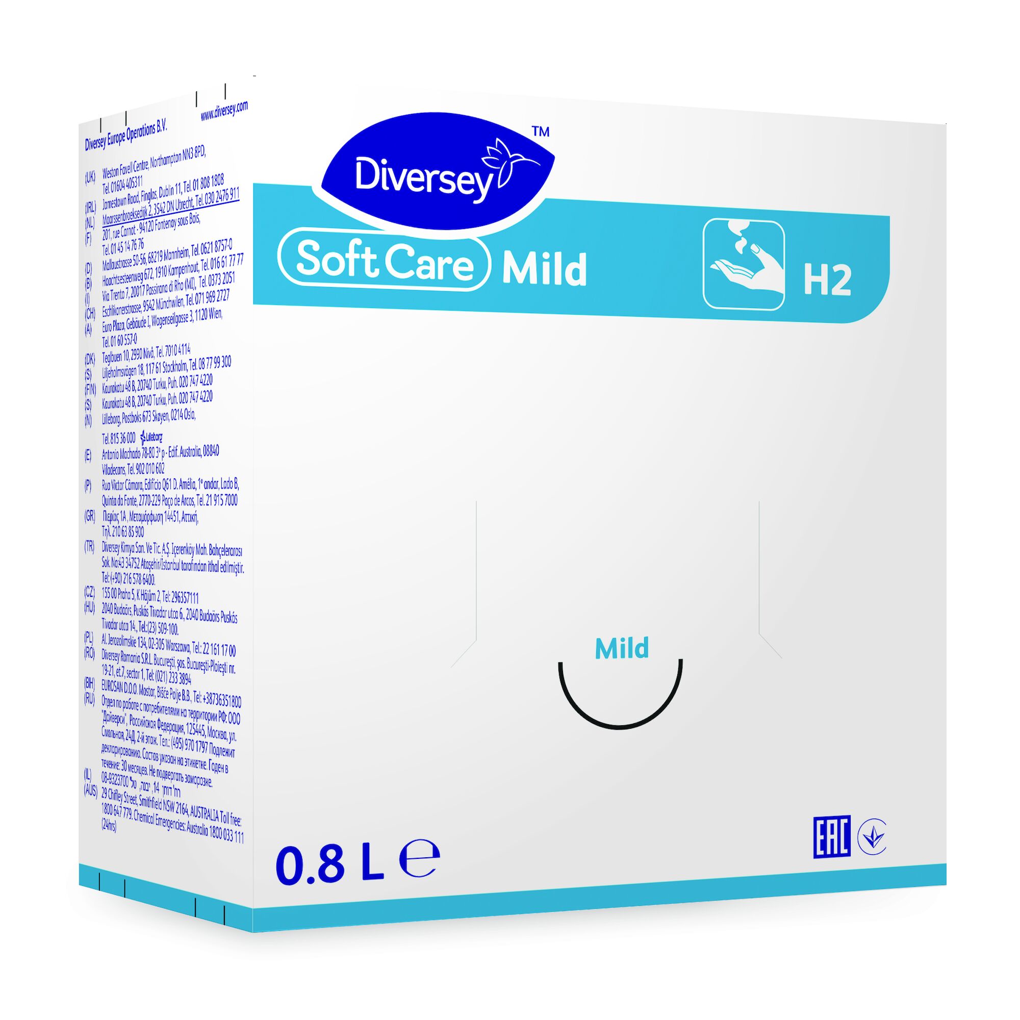 H2 Soft Care Extra Mild Hand Cleanser 800ml