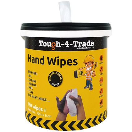 Industrial Hand Wipes, Pack of 150