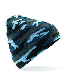Beechfield Cuffed Beanie Midnight Camo