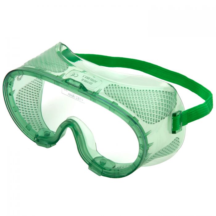 E30 Anti-Scratch Adjustable Safety Goggles Green/Clear