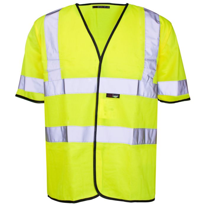 Hi Vis Yellow Short Sleeved Vest