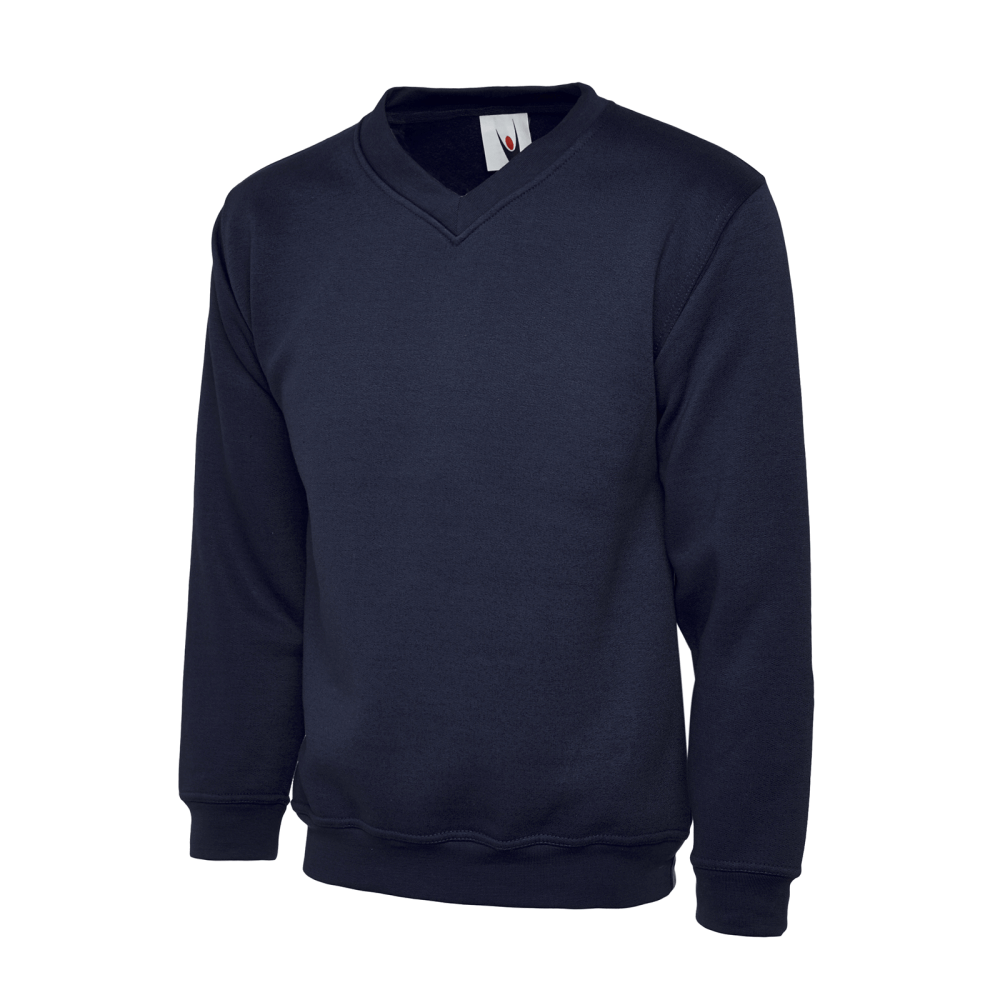 Unisex Premium V Neck Sweatshirt Navy