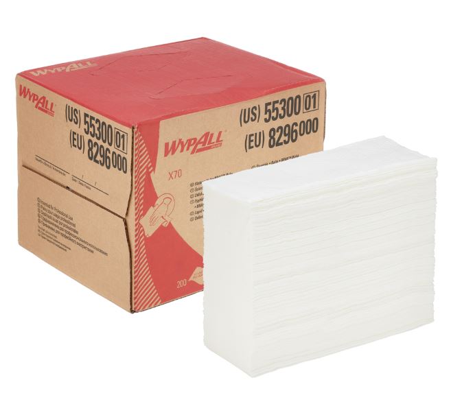 Wypall X70 Cloth Brag Box 1ply White