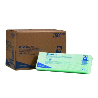 Wypall X80 Cloths Folded 1ply Green