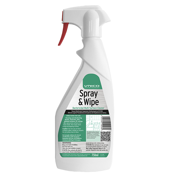 Unico Spray & Wipe Bactericidal Cleaner