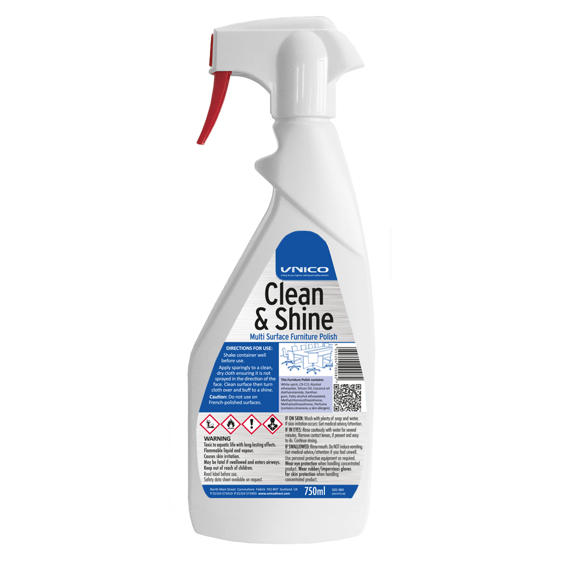 Unico Clean & Shine Furniture Polish Trigg