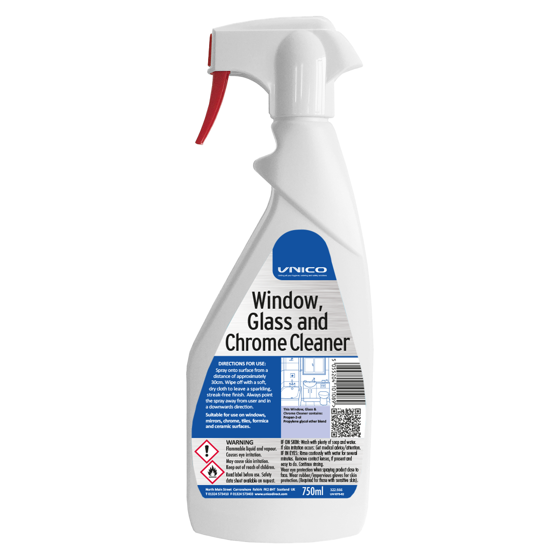 Unico Window, Glass & Chrome Cleaner RTU