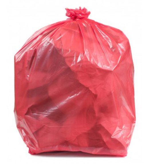Laundry Bag Red 18x25x26" Light Duty