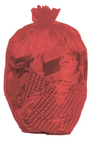 Soluble Strip Laundry Bags 45 Litre Red