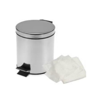 White Pedal Bin Liners 11x18x18