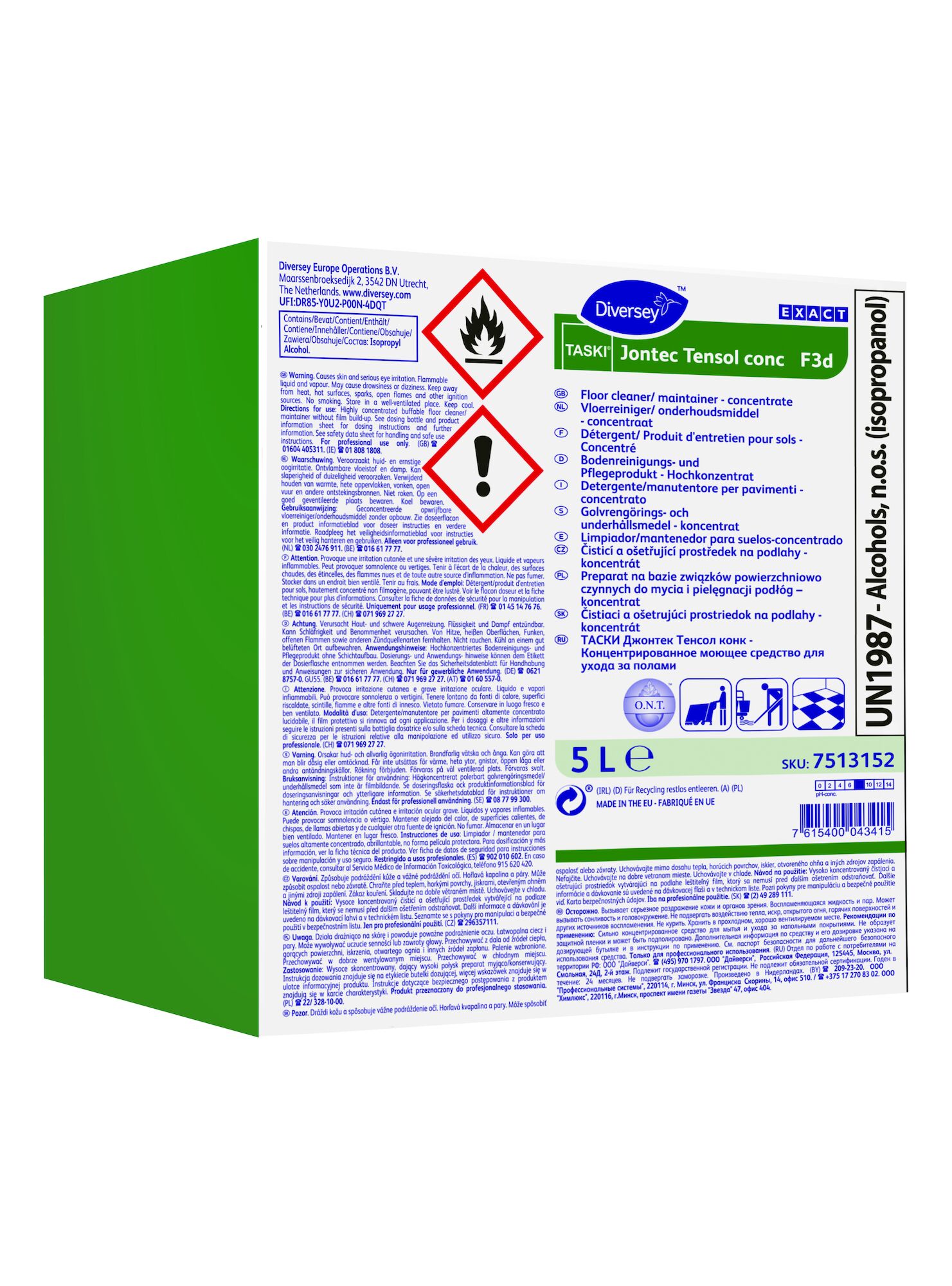 Taski Jontec Tensol Conc Floor Cleaner 5 Litre