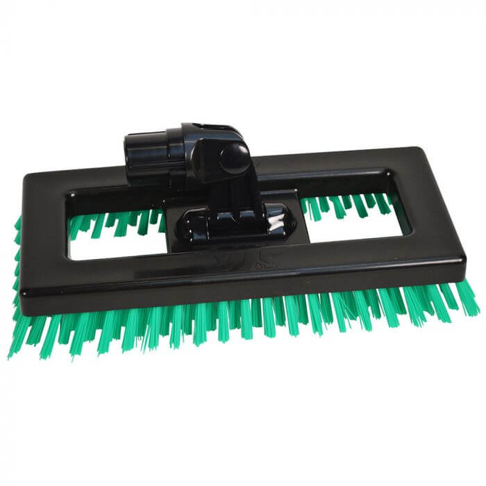Swivel Deck Scrub Black c/w Green Bristles