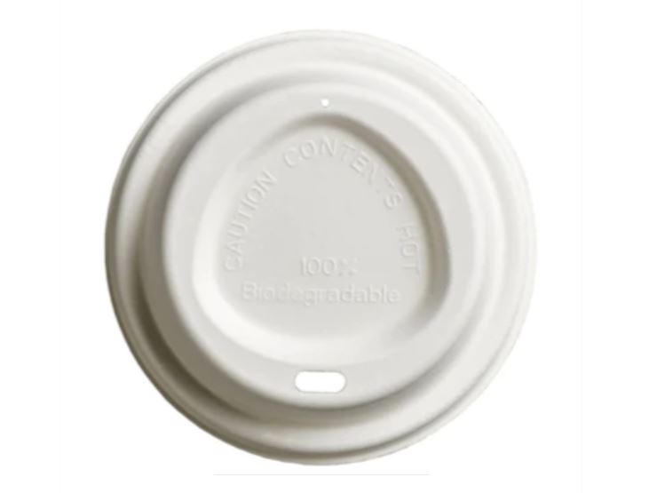 Bagasse White Sip Thru Lid