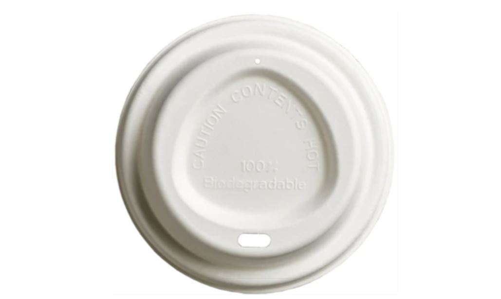 Bagasse White Sip Thru Lid