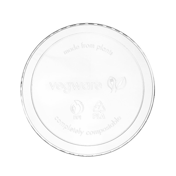 8-32oz Round Deli Pot Lid PLA Clear