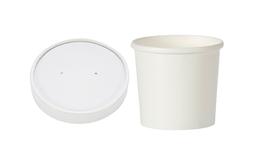 Soup/Food Container & Lid Combi Pack 8oz White