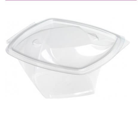 Twisty Salad Bowl Hinged 750cc Clear