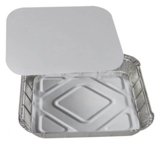 No 9 Aluminium Foil Food Container Lid 9x9"