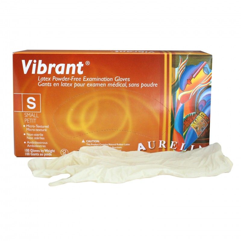 Vibrant Powder Free Latex Gloves White