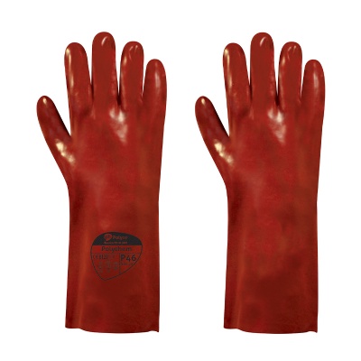 Gauntlet Chemical Resistant PVC Red Size 9
