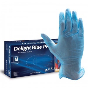 Delight PD Vinyl Gloves Blue