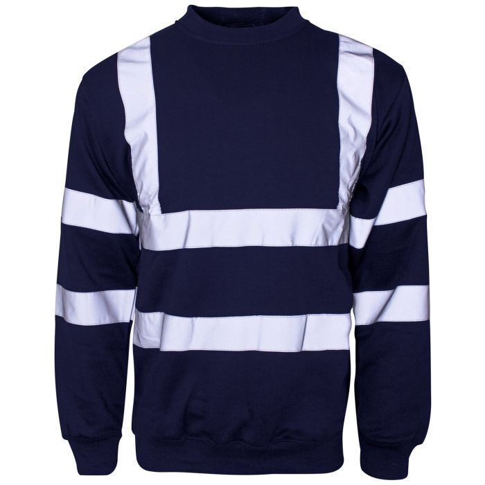 Hi VIs Navy Crew Neck Sweatshirt