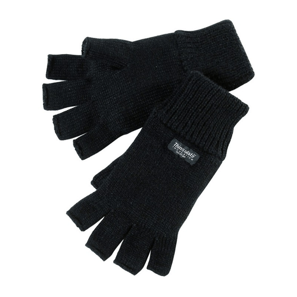 Thinsulate Fingerless Glove Black One Size