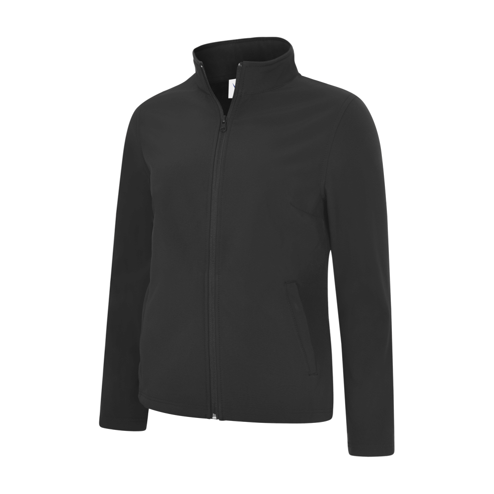 Ladies Classic Full Zip Soft Shell Jacket Black
