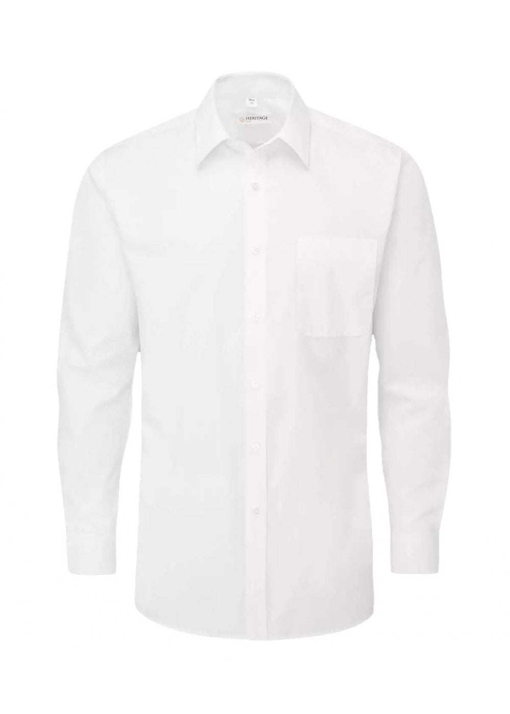 Men's Larne Collar Long Sleeved Shirt White