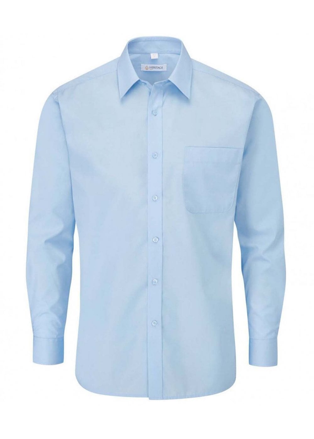 Men's Larne Collar Long Sleeved Shirt Light Blue