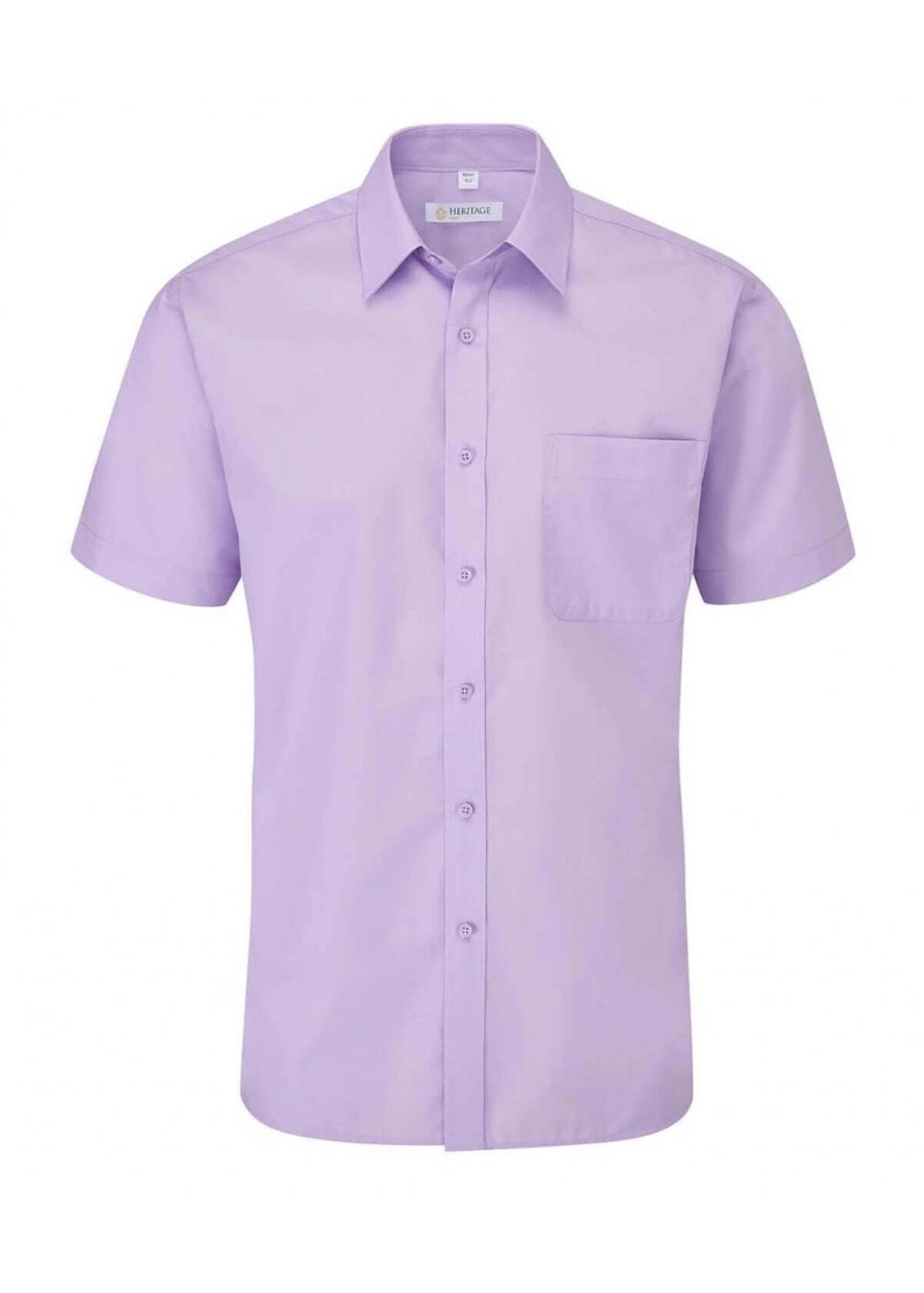 Men's Larne Collar Short Sleeved Shirt Lilac