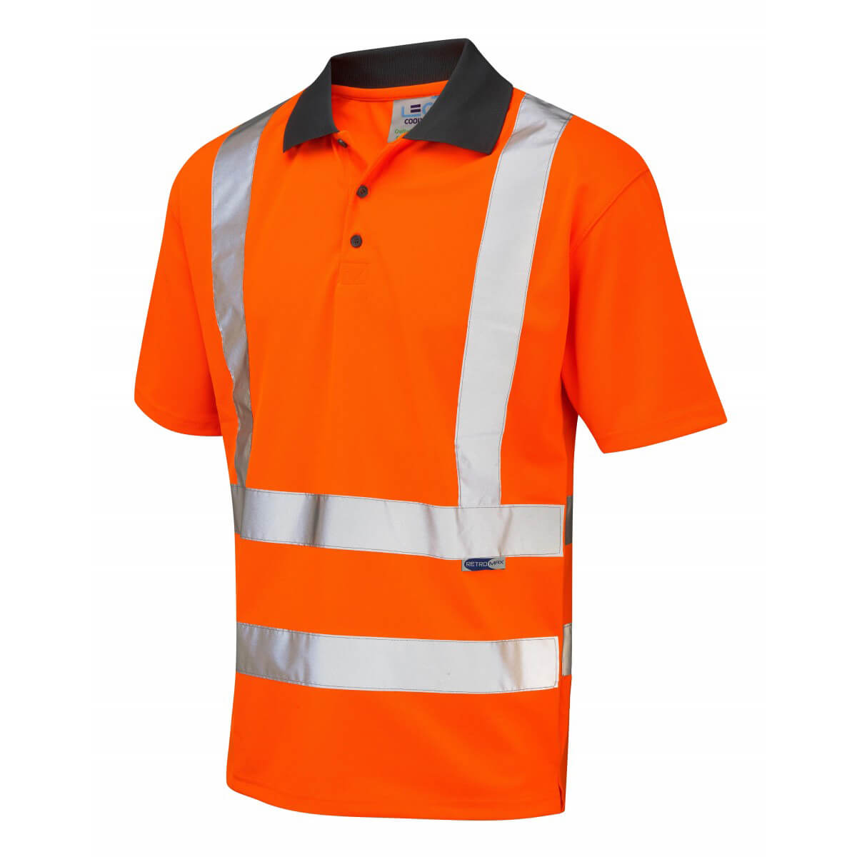 Rockham ISO 20471 Class 2 Coolviz EcoViz Polo Shirt Orange