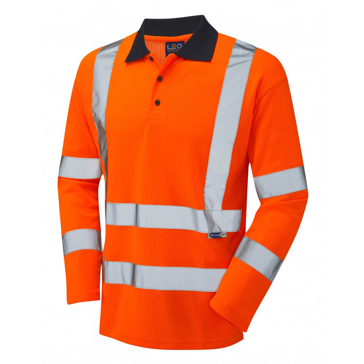 Swimbridge ISO 20471 Class 3 Comfort EcoViz Sleeved Polo Shirt Orange
