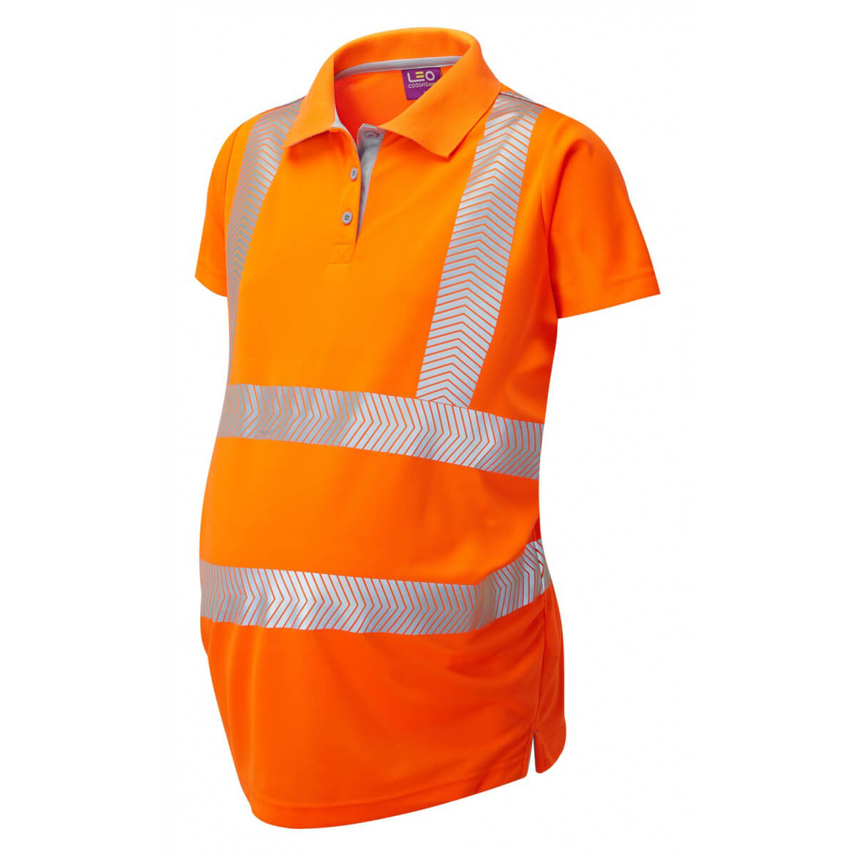 Lovacott ISO 20471 Class 2 Coolviz Ultra Women's Maternity Polo Shirt Orange
