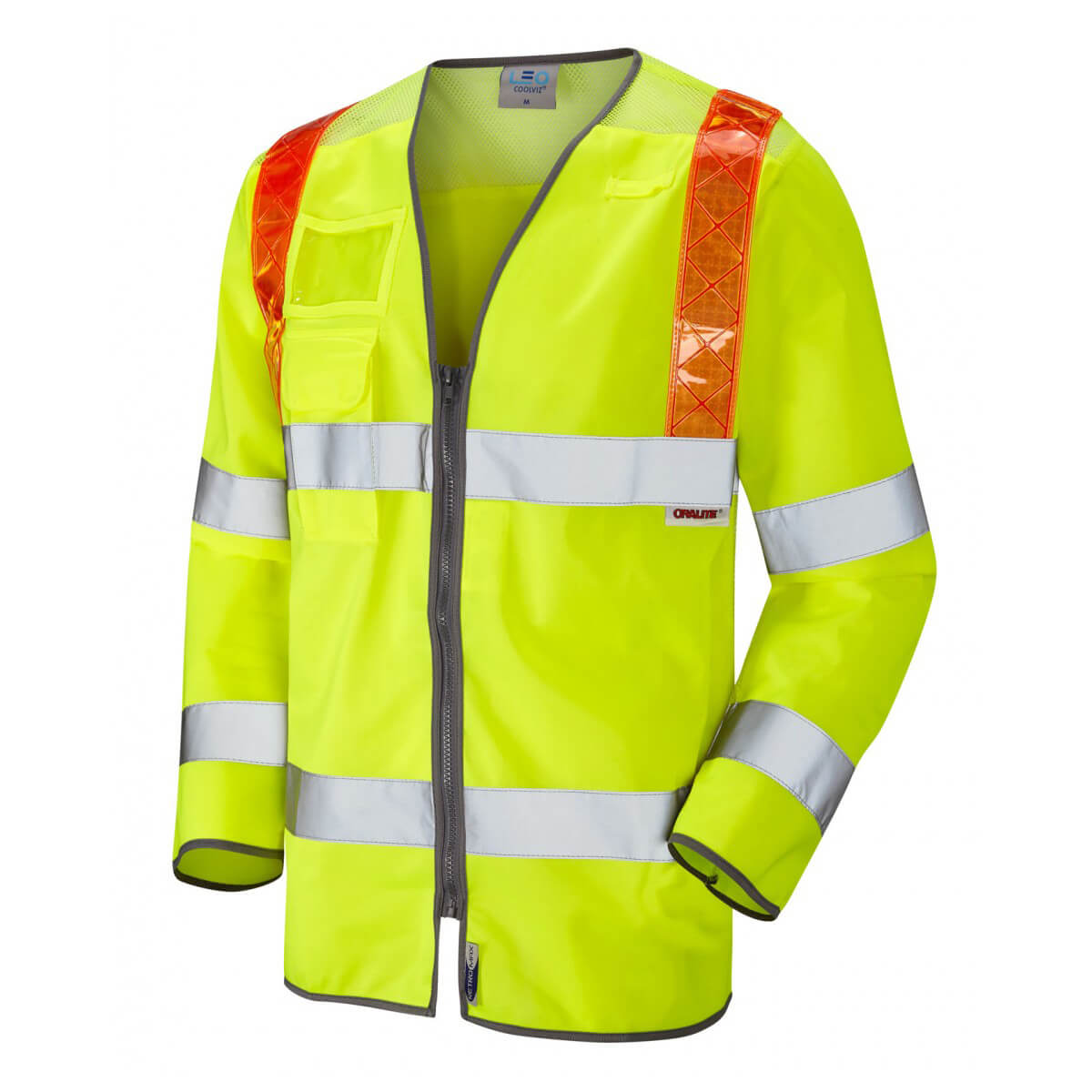 Barbrook ISO 20471 Class 3 Orange Brace Sleeved Waistcoat Yellow