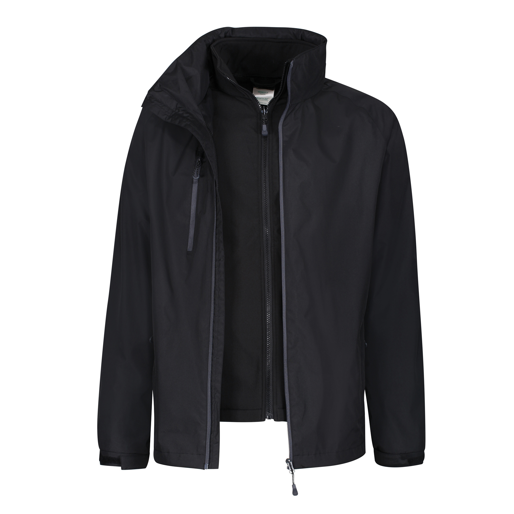 Men's Recycled 3in1 Jacket with Softshell Inner Black