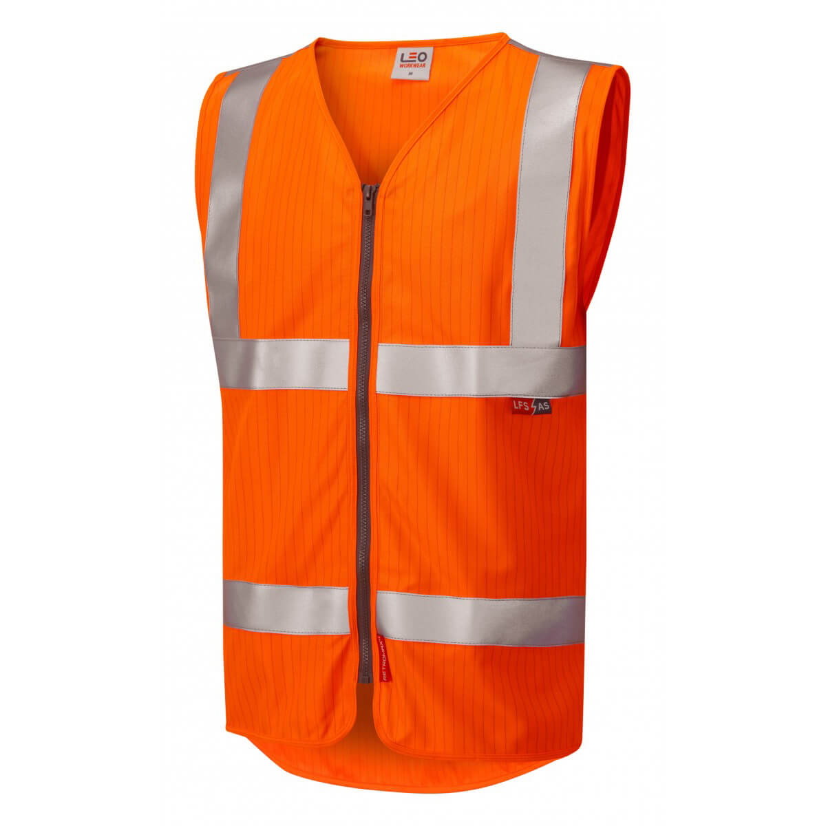 Jacobstowe ISO 20471 Cl 2 LFS/AS Waistcoat Zip (EN 14116/EN 1149) Orange