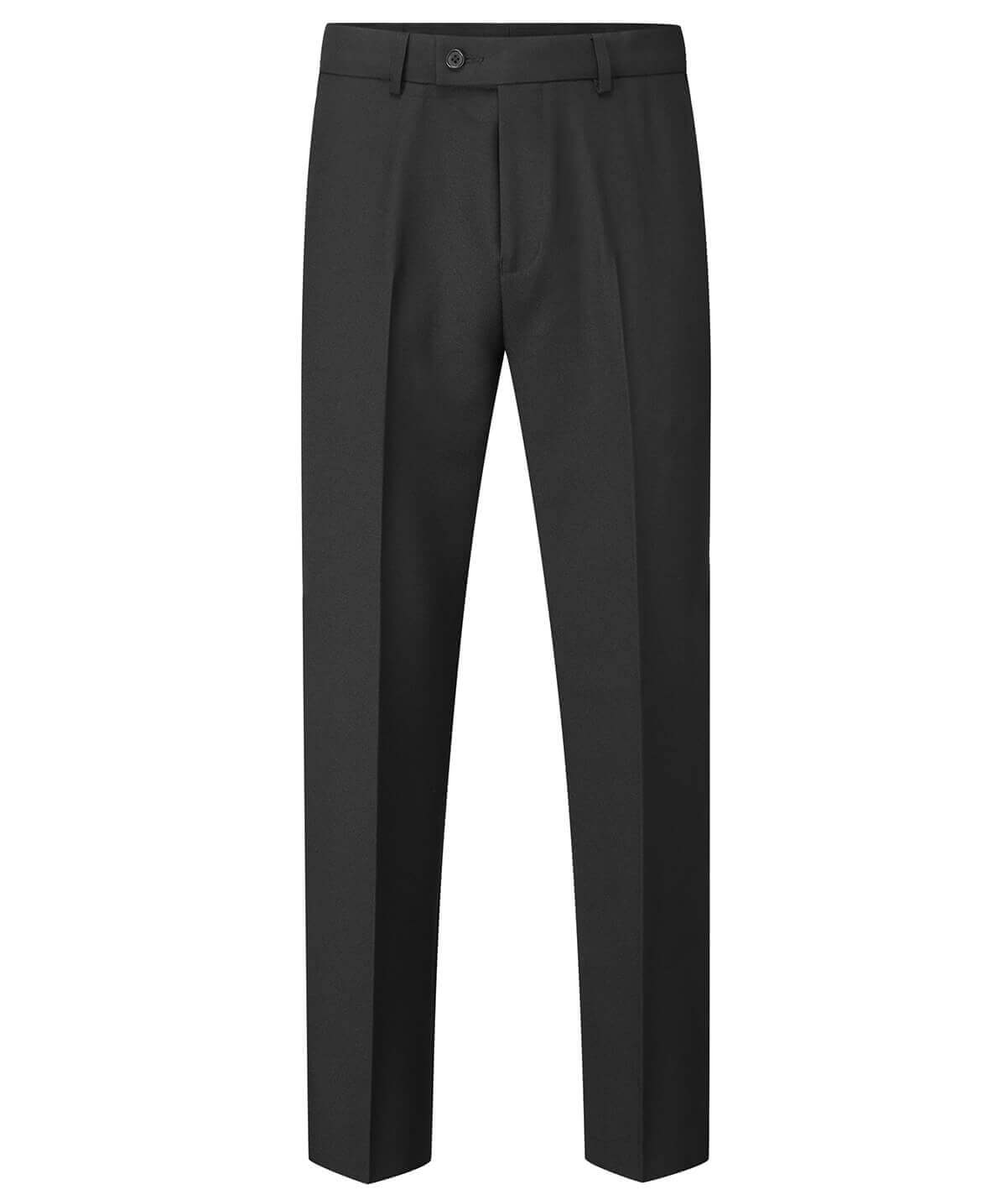 Men's Straight Leg Zip Trousers Black