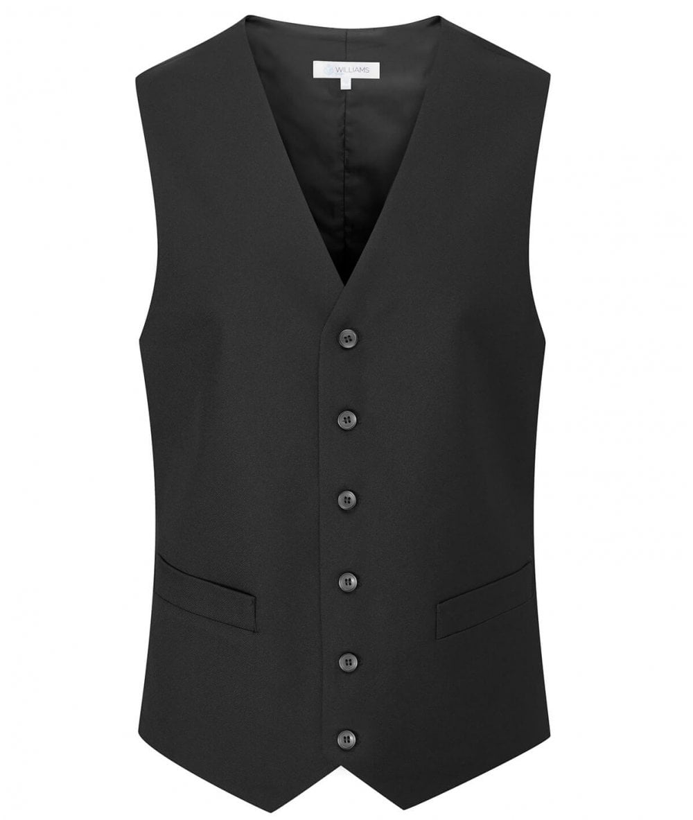 Men's Polyester Waistcoat Black